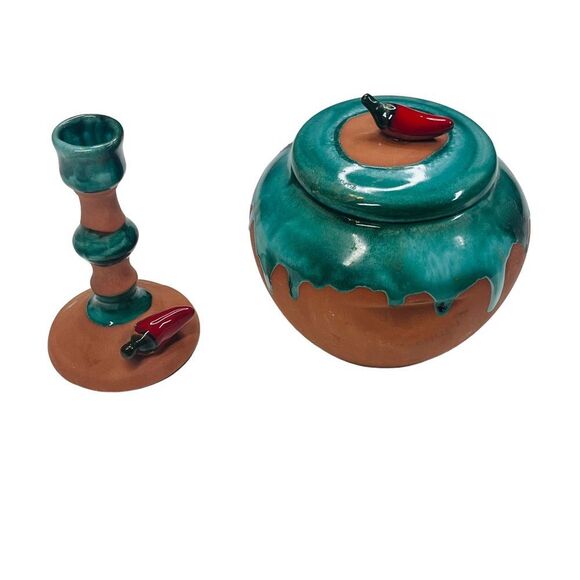 Handmade Clay Tortilla Server & Candle Holder - Picture 1 of 16